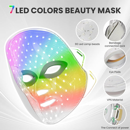 Clear Acne. Smooth Wrinkles. 7-Color LED Skin Therapy Mask